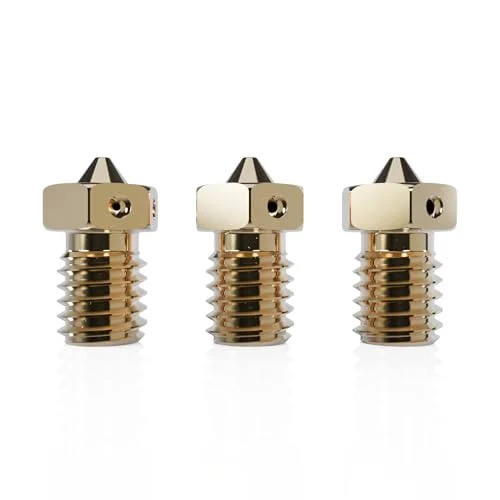 Äkta E3D V6 trippelpaket 1,75 mm mässingsmunstycken, M6 gängad, uppgradering för 3D utskrift. Storlekar ingår 3 x 0,4 mm. 5060567861969