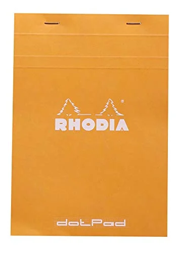 Rhodia 16558C DotPad Block (DIN A5, Dot Grid, 14,8 x 21 cm, 80 ark) 1 st orange 3037920165585