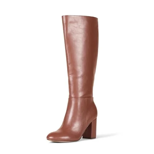 Amazon Essentials kvinnors högklackade känga, kastanjebrunt fuskläder, 35.5 EU Bred 197153121932