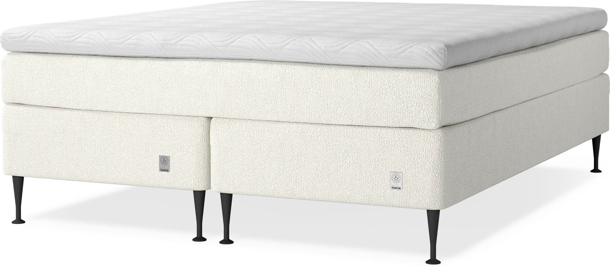 Cape Selene Kontinentalsäng, dubbelsäng med bäddmadrass 8 cm och sängben cVH5C