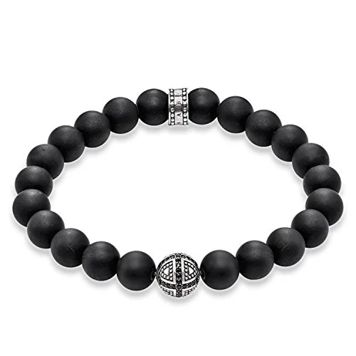 Thomas Sabo Herren Armband Rebel at heart 925 Silber Zirkonia schwarz 17 cm A1355 705 11 L17 4051245157598