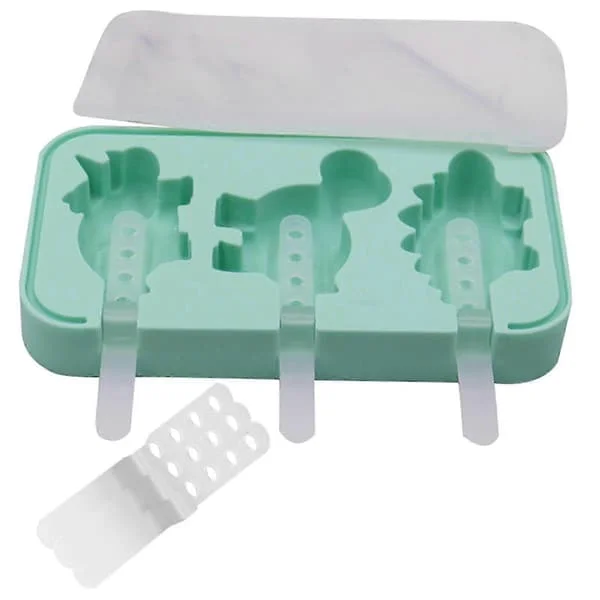 1 set glassform tecknad djurform återanvändbar silikon hemlagad DIY isglassbricka för hemmet SQ3 Green TT-F2-528-643 1 set glassform tecknad djurform återanvändbar silikon hemlagad DIY isglassbricka för hemmet SQ3 Green TT-F2-528-643
