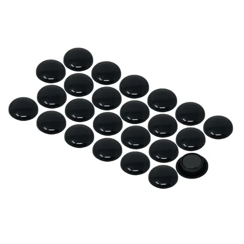 Små svarta kontorsmagneter för kylskåp, whiteboard, anslagstavla, arkivskåp paket med 24 5060185921038
