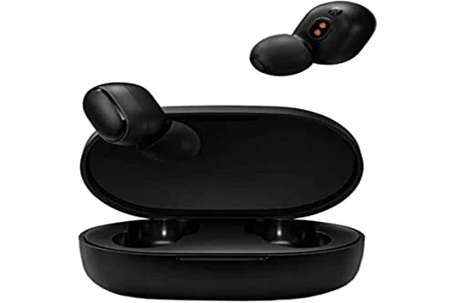 NK Redmi AIrdots Basic 2 trådlösa hörlurar, Bluetooth 5.0, hörlurar med mikrofon, magnetiskt laddningsfodral, 300 mAh, svart 8435183928407