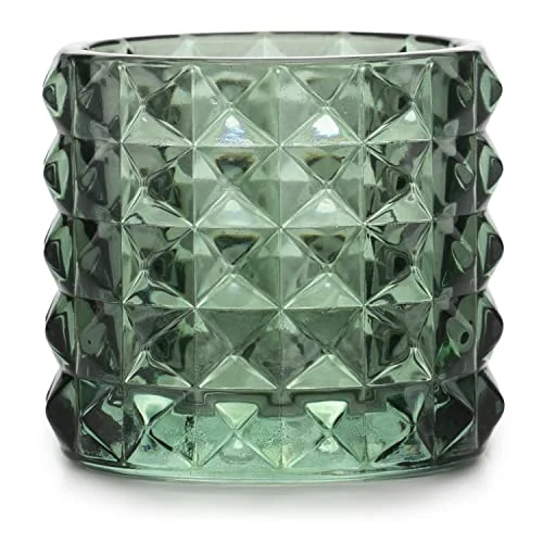 Värmeljushållare av glas AmeliaHome ljushållare, värmeljusglas, 7 x 6,5 cm, malaga flaskgrön 4251838544600