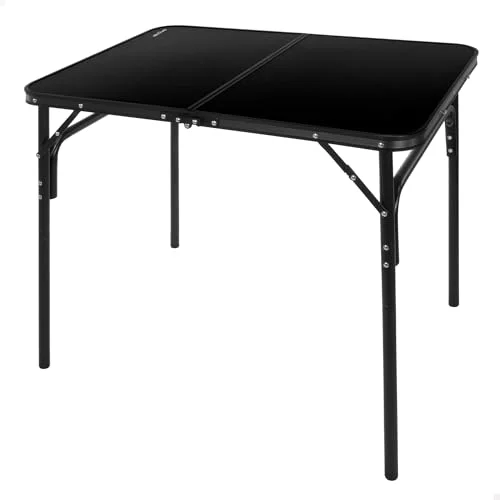 AKTIVE Vikbord, 90 x 60 70 cm, halkfria stopp, MDF-skiva, aluminiumstruktur, integrerat nivelleringssystem, stöder 30 kg, lätt vikt (63054) 8412842630543