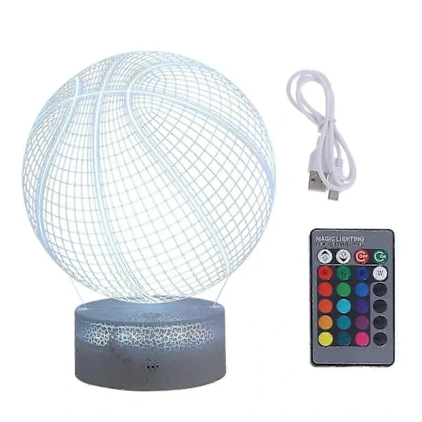 1 Set Basketbollformad Sänglampa LED Bordslampa utan Batterier[co] COYY-16817-1
