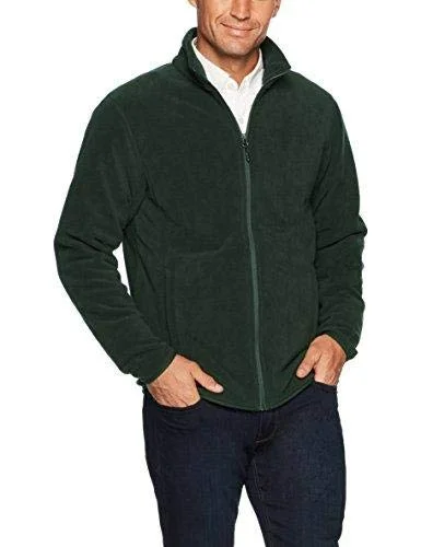 Amazon Essentials Men's Fleecejacka med dragkedja (finns i Big & Tall), Skogsgrön, XS 195111856032