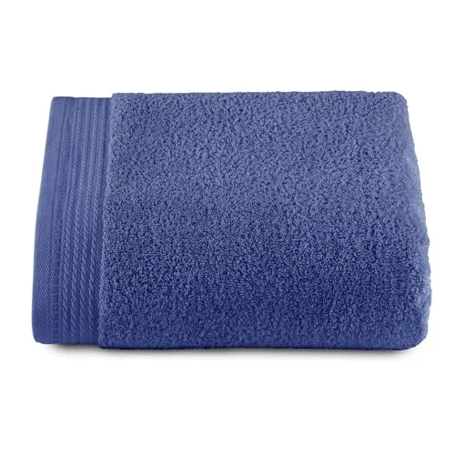 RIZO Topphandduk uppsättning med 1 duschhandduk stor badhanddukar 100% kammad bomull 600 g/m2 storlek 100 x 150 cm blå 8435690403862