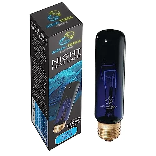 Aqua Terra Lighting 40 W nattlampa lampa för terrarier/vivarier E27 standardskruvbas perfekt nattligt beteende och nattvisning 5060771554305