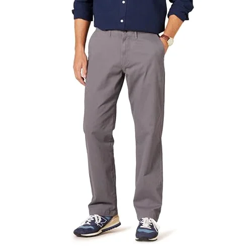 Amazon Essentials herr Classic Fit casual stretch kaki byxor, mörkgrå, 36W/28L 191770592014
