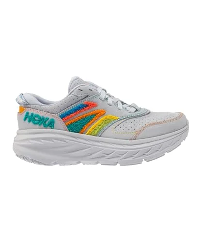 HOKA ONE Bondi L Embroidery, vandringsskor unisex vuxen, Arctic Ice Atlantis, 44 EU 195719221164