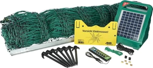 Ako Fencing Nätset För Fjäderfä 50 M, Grönt Inkl. Solcellsenhet S250+ Tillbehör 4018653264997