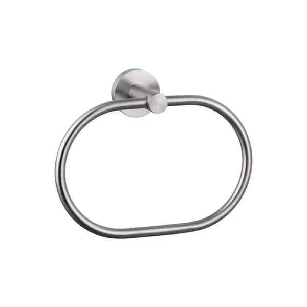 1 st (Borstad silver) Handdukshållare, roterande handduksställ i rostfritt stål FD-L10-9024