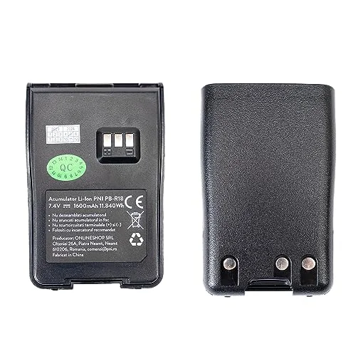 PNI PB R18 batteri för PMR bärbar radiostation, Li Ion, 1600mAh, 7,4V 5949066529016