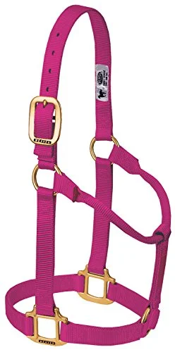 Väv läder original icke justerbar nylon hästgrimma hallon, årsling 399515574 Väv läder original icke justerbar nylon hästgrimma hallon, årsling 399515574
