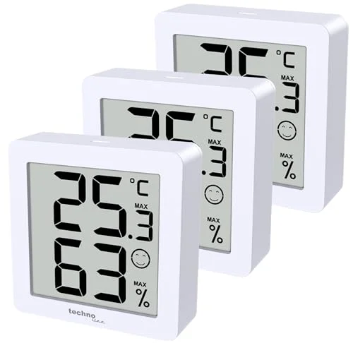 Uppsättning av 3 WS9425 vit, termometer, hygrometer, extra liten, magnethållare, x i en förpackning 4029665394251