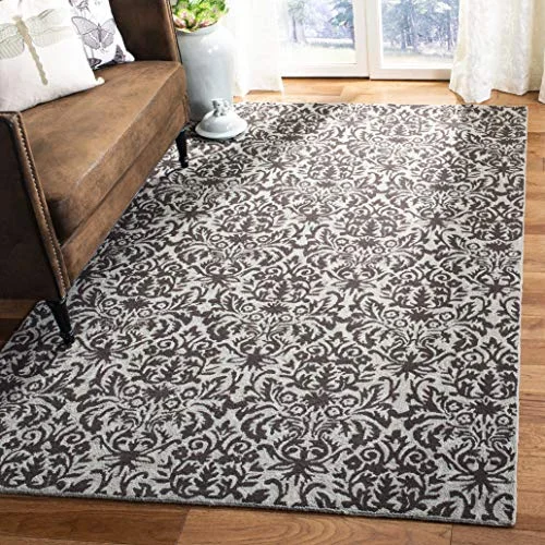 SAFAVIEH Traditionell matta för vardagsrum, matsal, sovrum Chelsea Collection, kort lugg, salvia och choklad, 114 x 175 cm 683726889571