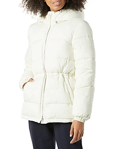 Amazon Essentials tung pufferjacka för kvinnor med dragsko i midjan, elfenben, XX Large 195111526393