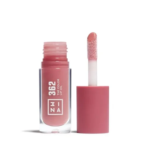 3INA MAKEUP The Color Lip Oil 362 rosa Läppbalsam med hyaluronsyra läppglans 24H fuktgivande Volymgivande glansig finish Vegan Cruelty Free 8435446423168