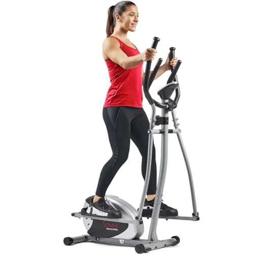 Sunny Health & Fitness Unisex Air Walk Trainer med LCD skärm SF E902 elliptisk maskin, grå, 38 L x 48 B 156 H cm 853227001561