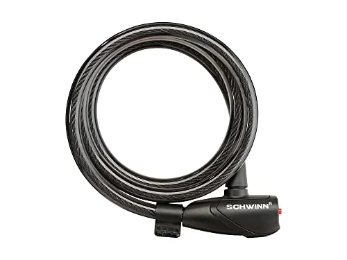 Schwinn Stöldskydd cykellås, säkerhetsnivå 1, nyckellås, 4 fot, svart 38675196247
