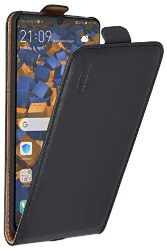 mumbi Väska flip case kompatibel med Huawei P30 fodral mobilväska wallet, svart 4251657903787