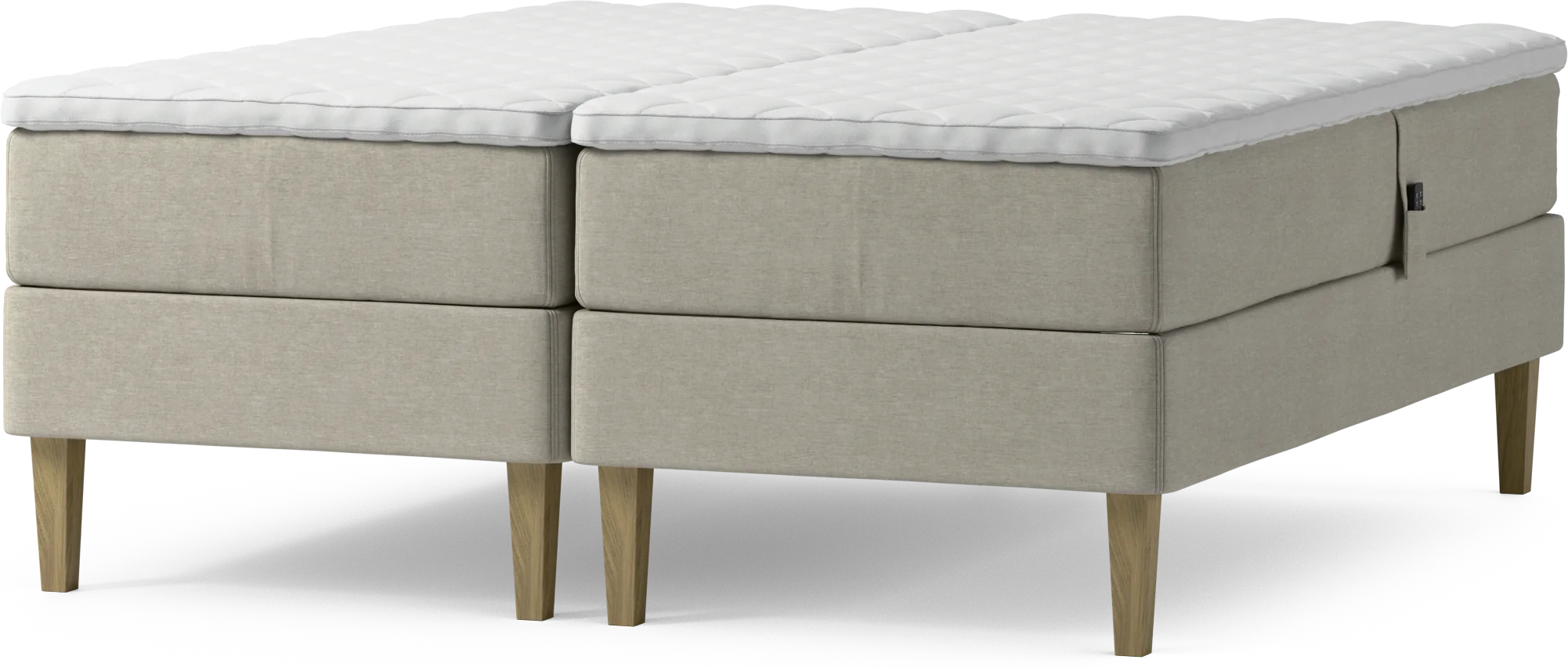 Delux Dream Ställbar säng, dubbelsäng med bäddmadrass och sängben 44F9u
